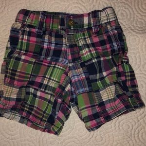 Janie and Jack Plaid Shorts- Size 12-18 months